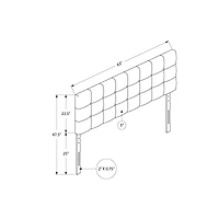 Button Tufted Headboard with Extra Padding - Queen