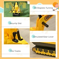 Tracteur jouet pelleteuse à chevaucher pour enfants