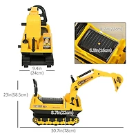 Kids Ride-On Excavator Toy Tractor