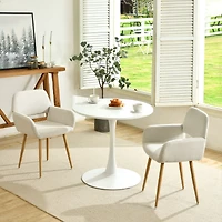 Set of 2 Beige Fabric Dining Chairs by Maison Classique