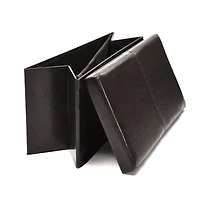 Banc coffre pliable avec rangement, ensemble de 2