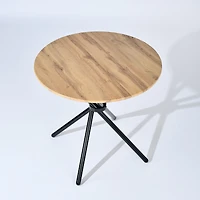 31.5" Round Dining Table with Crisscross Metal Base
