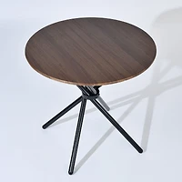 31.5" Round Dining Table with Crisscross Metal Base