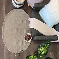 Tapis « Pure » gris 100% laine - 39 po x 35 po