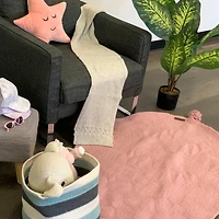 Tapis « Pure » rose 100% laine - 39 po x 35 po