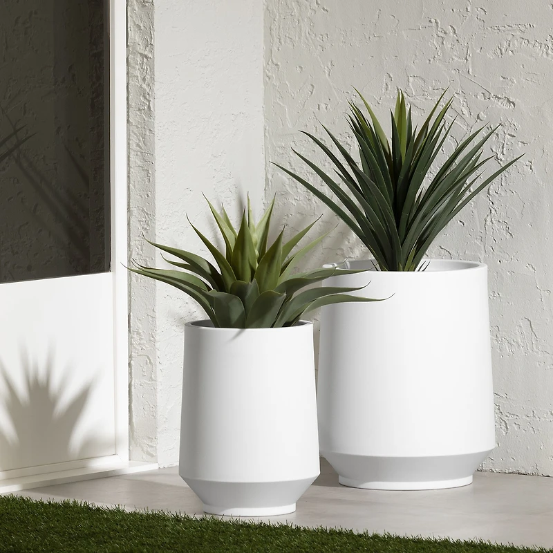 Lot de 2 cache-pots Dalya - Blanc