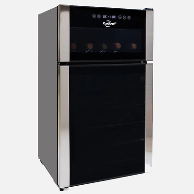 29-Bottle Dual Zone Wine Cooler Freestanding Wine Fridge