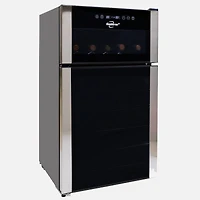 29-Bottle Dual Zone Wine Cooler Freestanding Wine Fridge