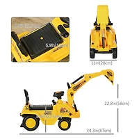 Kids Ride-On Excavator Construction Truck