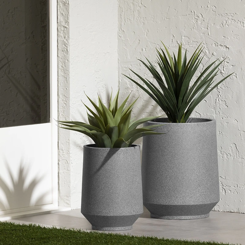 Lot de 2 cache-pots Dalya - Gris