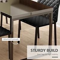 Chaises de salle à manger modernes en similicuir, ensemble de 4