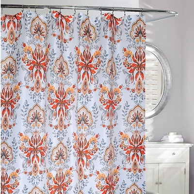 Leaf Motif Shower Curtain