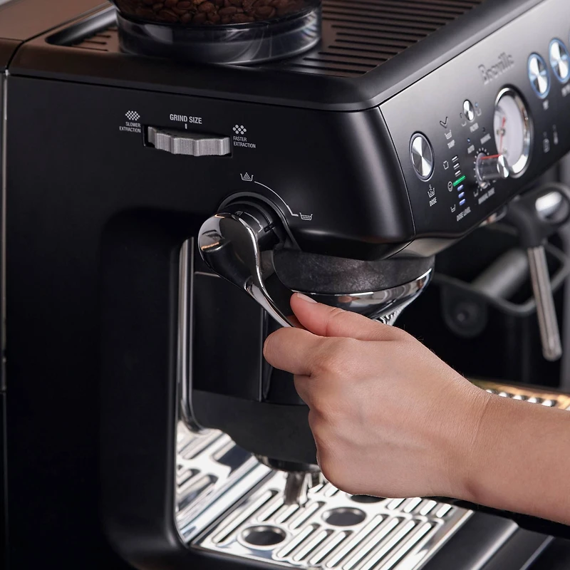 Breville the Barista Express® Impress Espresso Machine - Black Truffle
