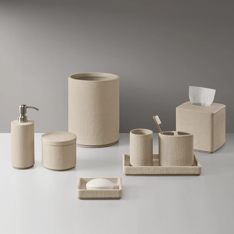 Cedar & Rose Linen Ceramic Lotion Dispenser