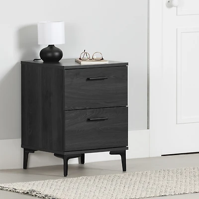 Musano 2-Drawer Nightstand with Metal Legs