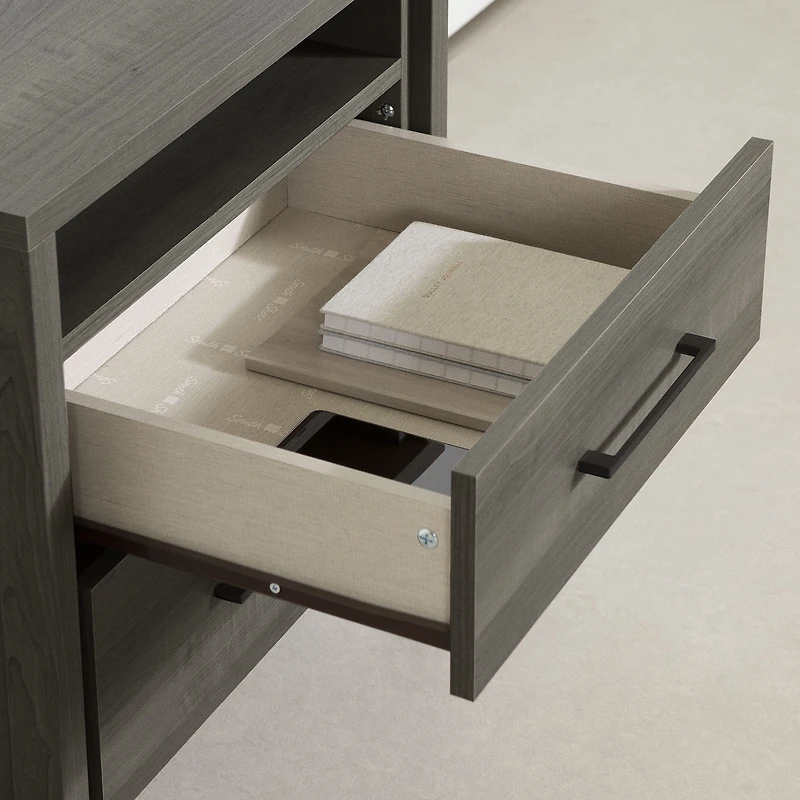 Gravity 2-Drawer Nightstand - Grey