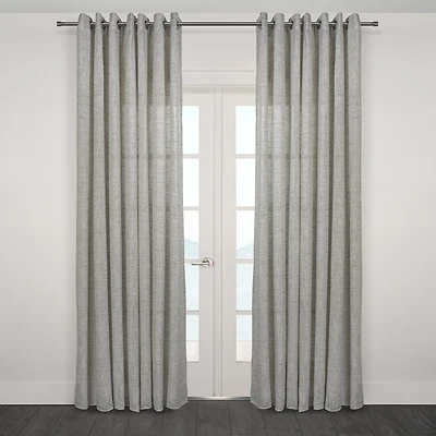 Melfi Semi Transparent Sheer Jacquard Grommet Panel, Extra Wide