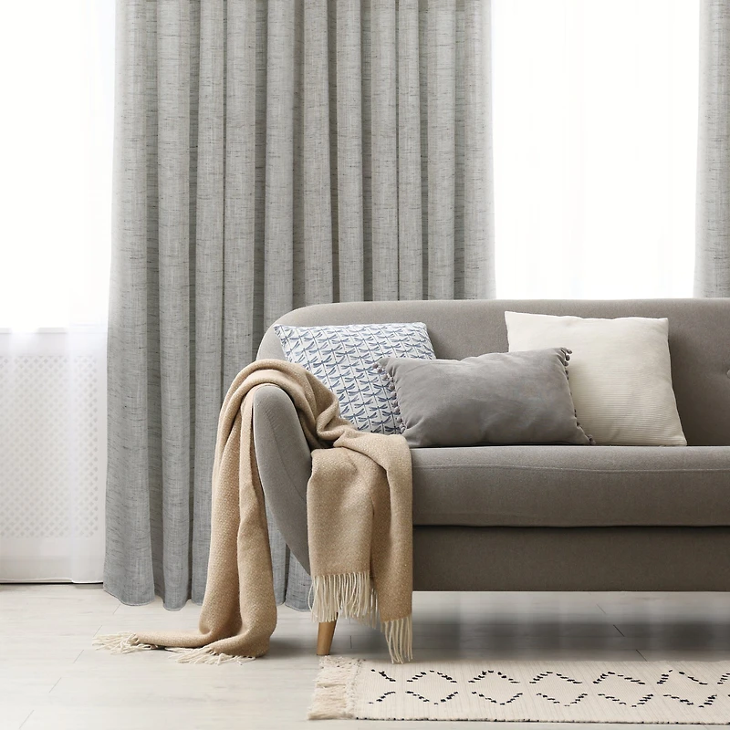 Melfi Semi Transparent Sheer Jacquard Grommet Panel, Extra Wide