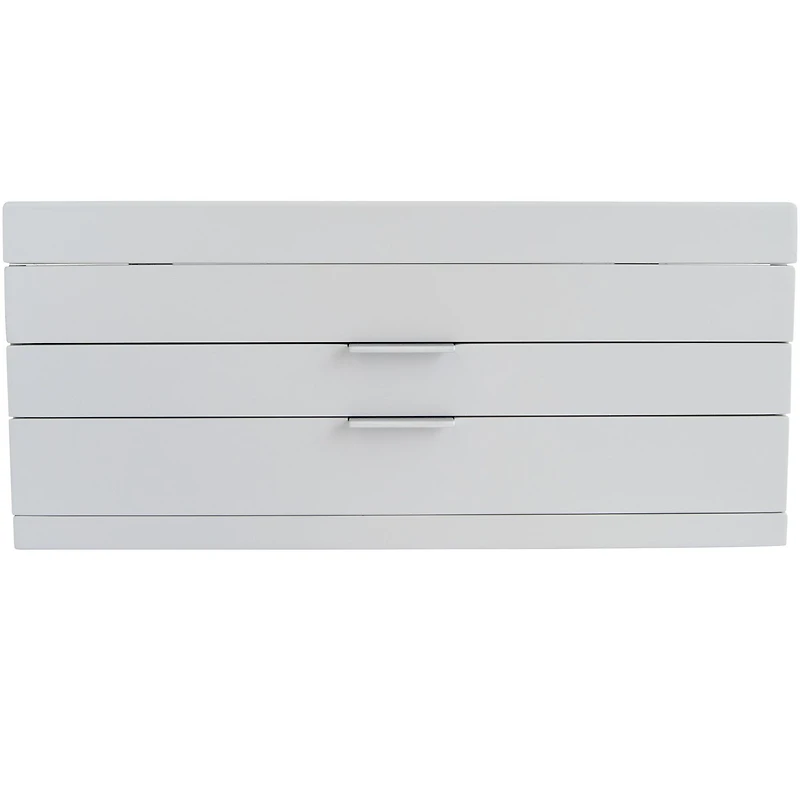 Mele and Co Misty Oceanside Wooden Jewellery Box - Grey