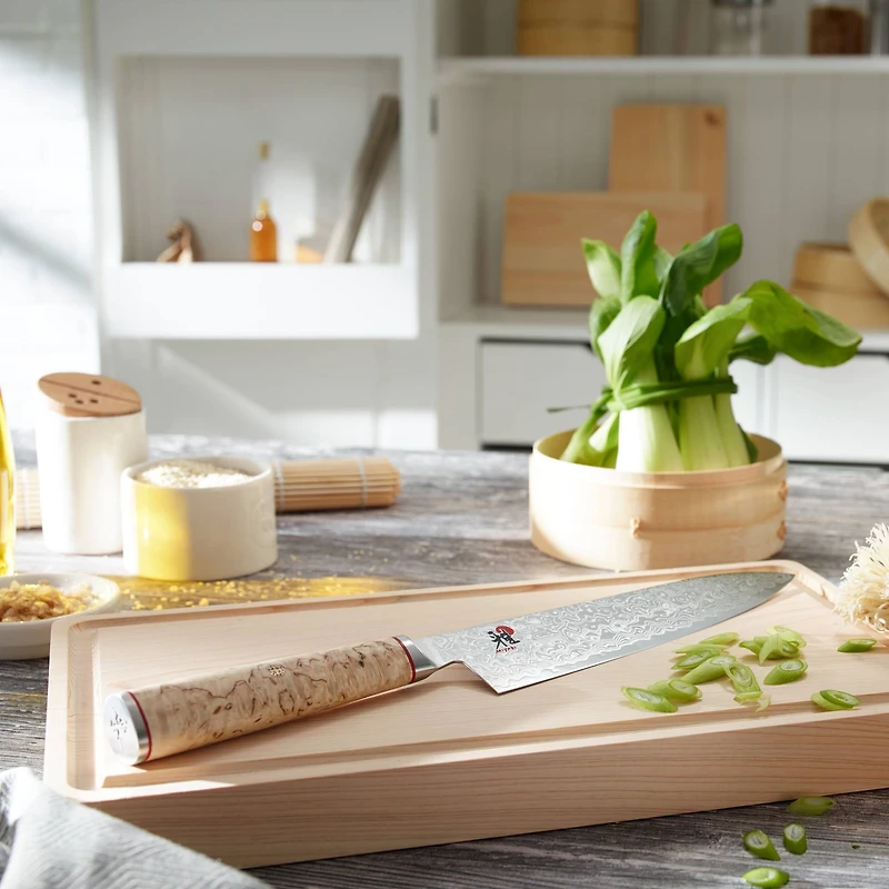 ZWILLING Miyabi 5000MCD Santoku Knife, 7'' - Birchwood