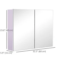 Bathroom Mirror Cabinet with Storage Shelves