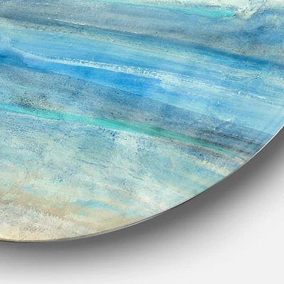 Ocean Mineral Waves Round Metal Art