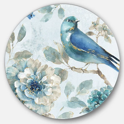 Art mural « Indigold Watercolor Lovely Bird »
