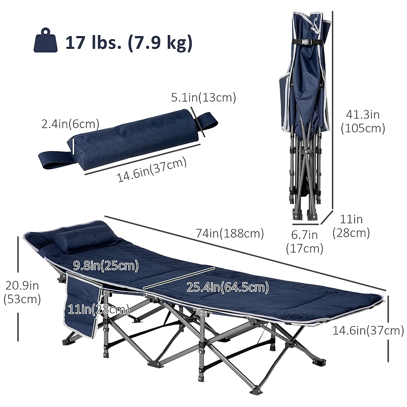 Folding Camping Sleeping Cot for Adults