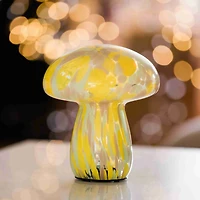 Mushroom Glass Table Lamp - Yellow