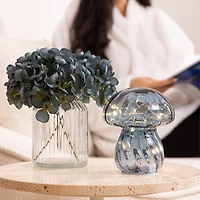 Mushroom Glass Table Lamp - Grey
