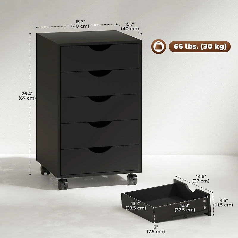 Classeur à 5 tiroirs