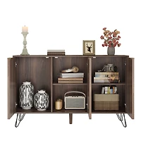 Sideboard with Embossed Wood Doors