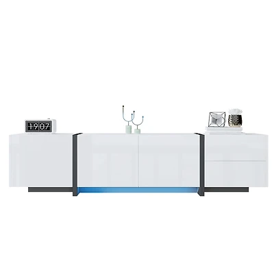 Meuble de télévision moderne laqué haute brillance