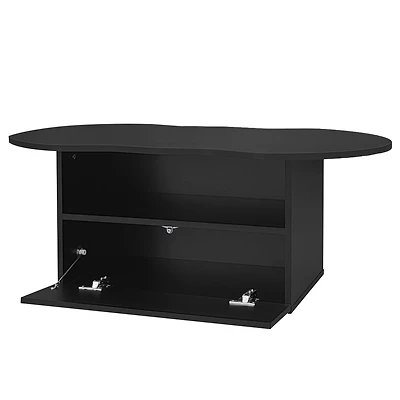 Modern Cloud-Shaped Coffee Table with Storage Drawers & LED Lighting