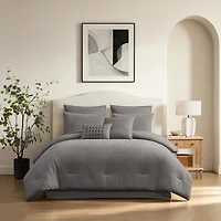 Niles Comforter Set, 4 pieces - Grey
