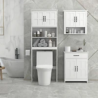 Armoire de rangement sur toilettes