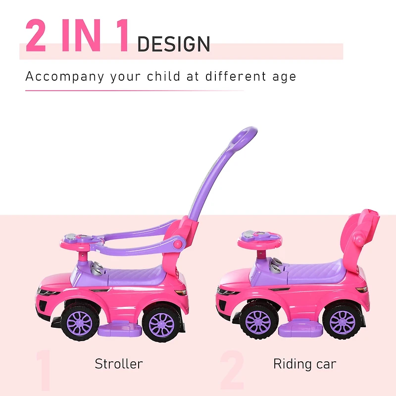 3-In-1 Kids Ride-On Baby Toy Stroller