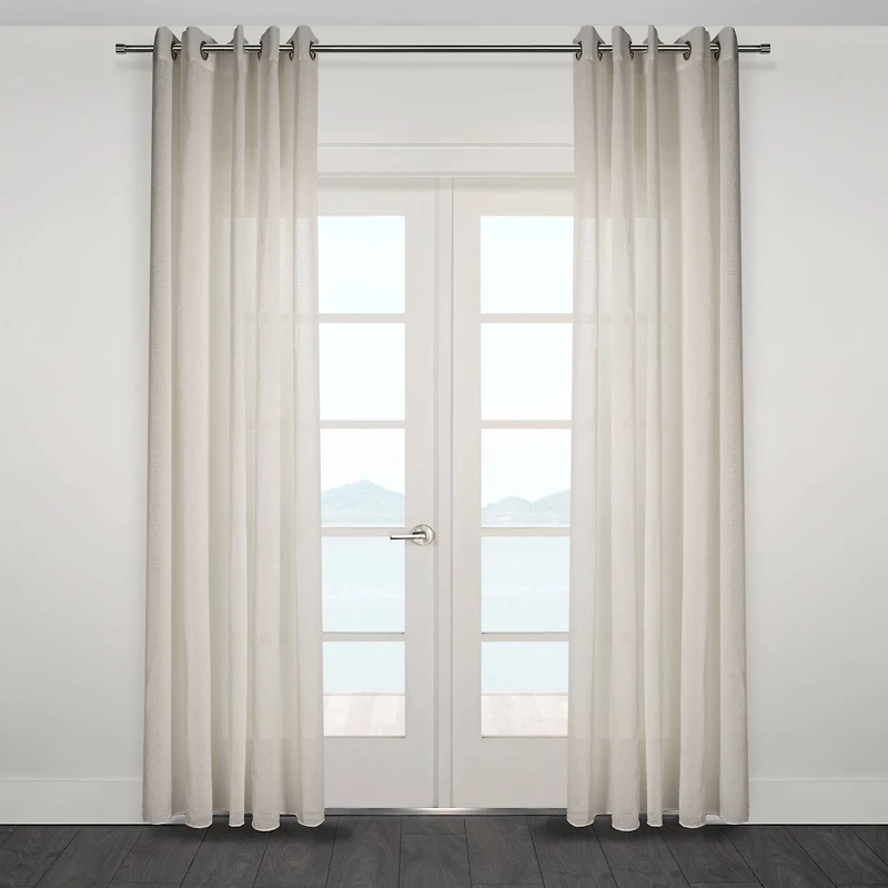 Ortona Wide Semi Sheer Jacquard Grommet Panel