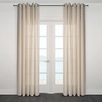 Rideau Ortona large semi-transparent à œillets en jacquard