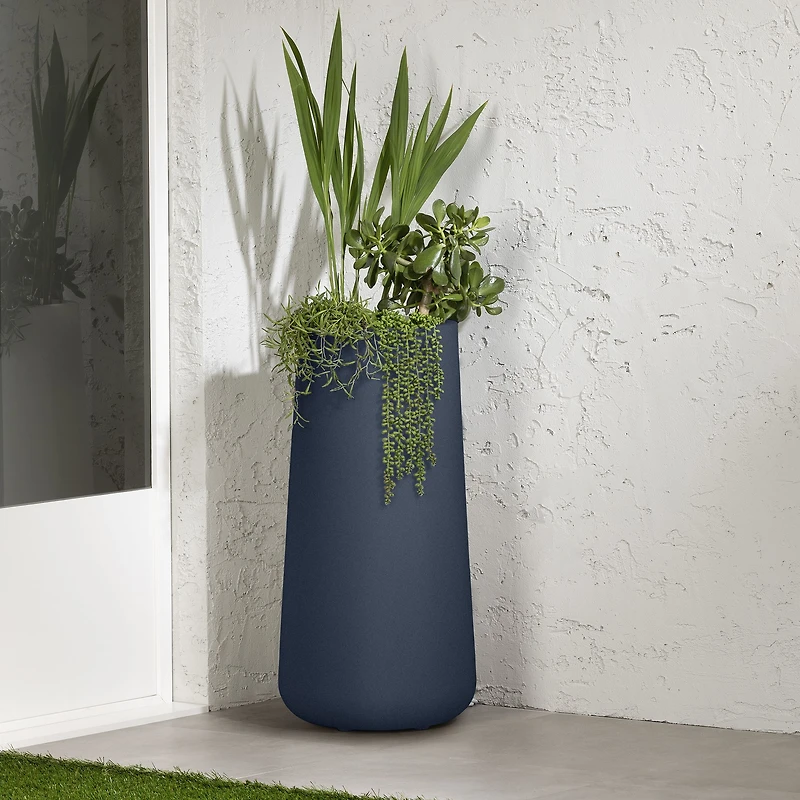 Dalya Tall Outdoor Pot Planter Blue by South Shore Furniture