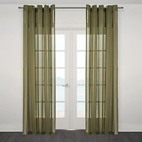 Paros Wide Semi Sheer Jacquard Grommet Panel