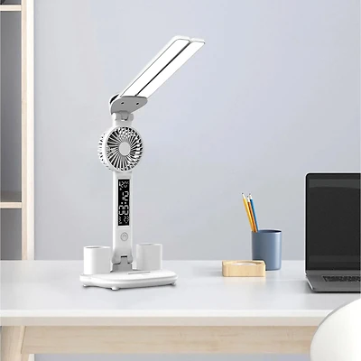Lampe de bureau Persa avec Ventilateur - Blanc