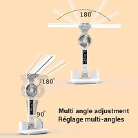 Persa Desk Lamp with Fan - White