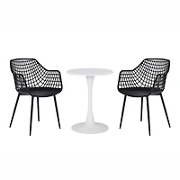 Ensemble bistro 3 pièces Kana en plastique recyclé par Patioflare