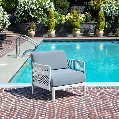 Patioflare Recycled Plastic Leaf Modular Armchair - Grey