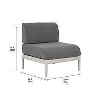 Patioflare Recycled Plastic Leaf Modular Armless Chair