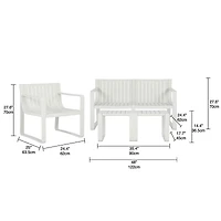 Patioflare 4-Piece Pioneer Conversation Set - Beige
