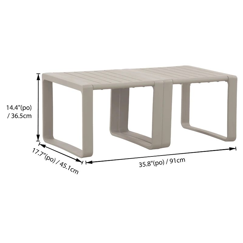 Patioflare Plus Recycled Plastic Coffee Table Set