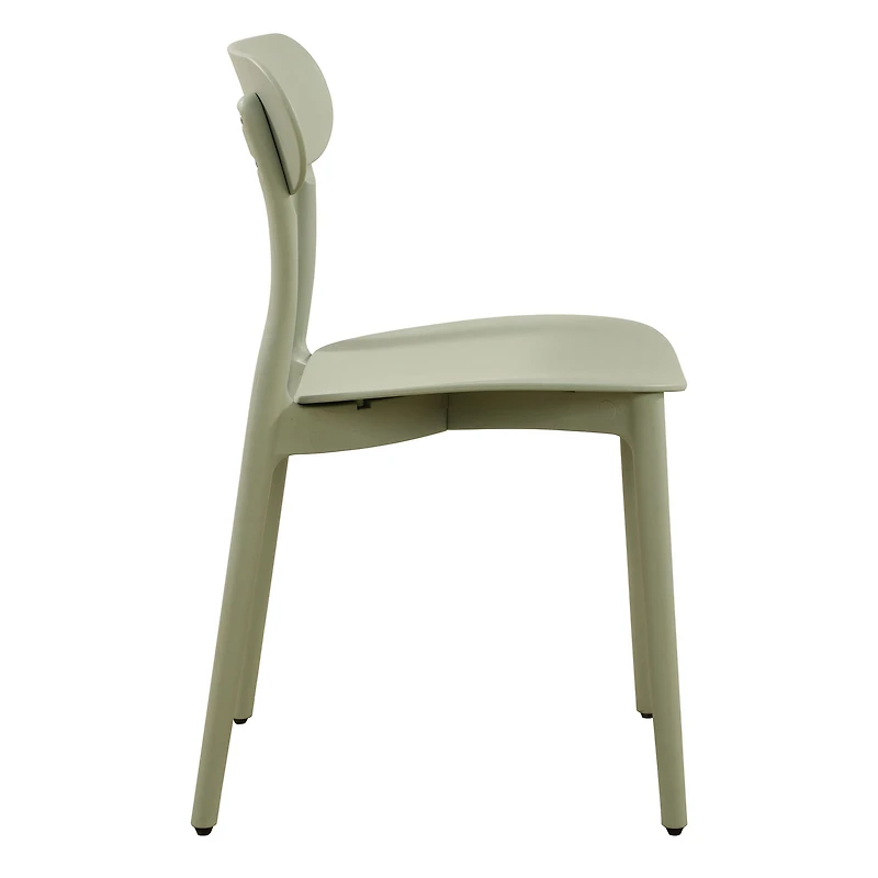 Patioflare Plus Recycled Plastic Stacking Chairs - Green, Set of 2