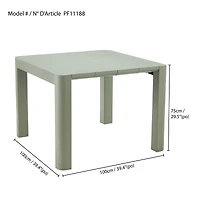 Patioflare Plus Recycled Plastic Green Square Patio Table